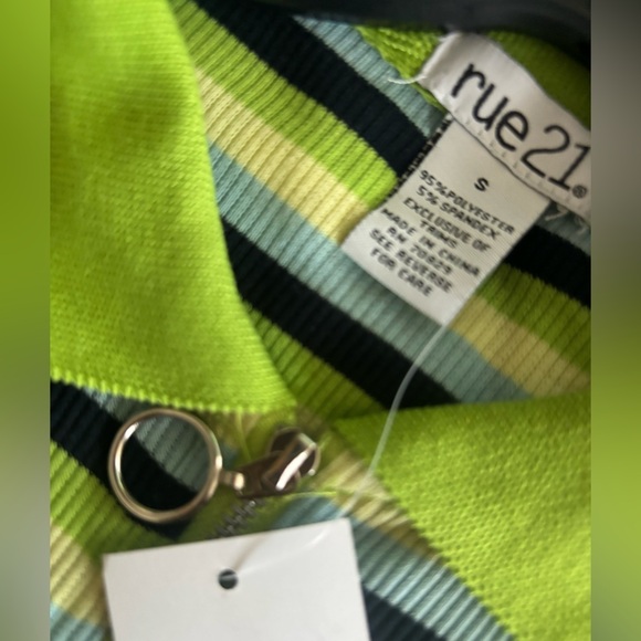 Rue2 Polo Shirt - Green and Black Stripes - Picture 5 of 7